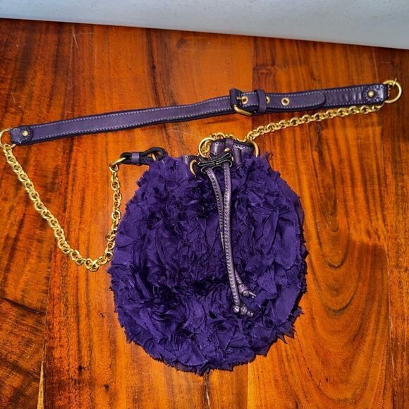 JUICY COUTURE Pouchette Purple Chiffon Bag - Picture 4 of 10